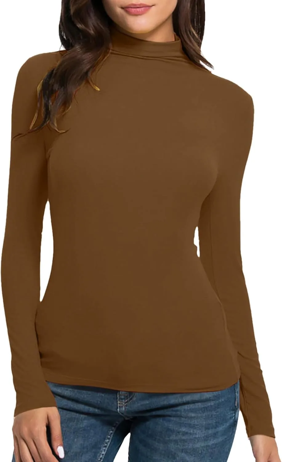 

Женская футболка с длинным рукавом и воротником-стойкой