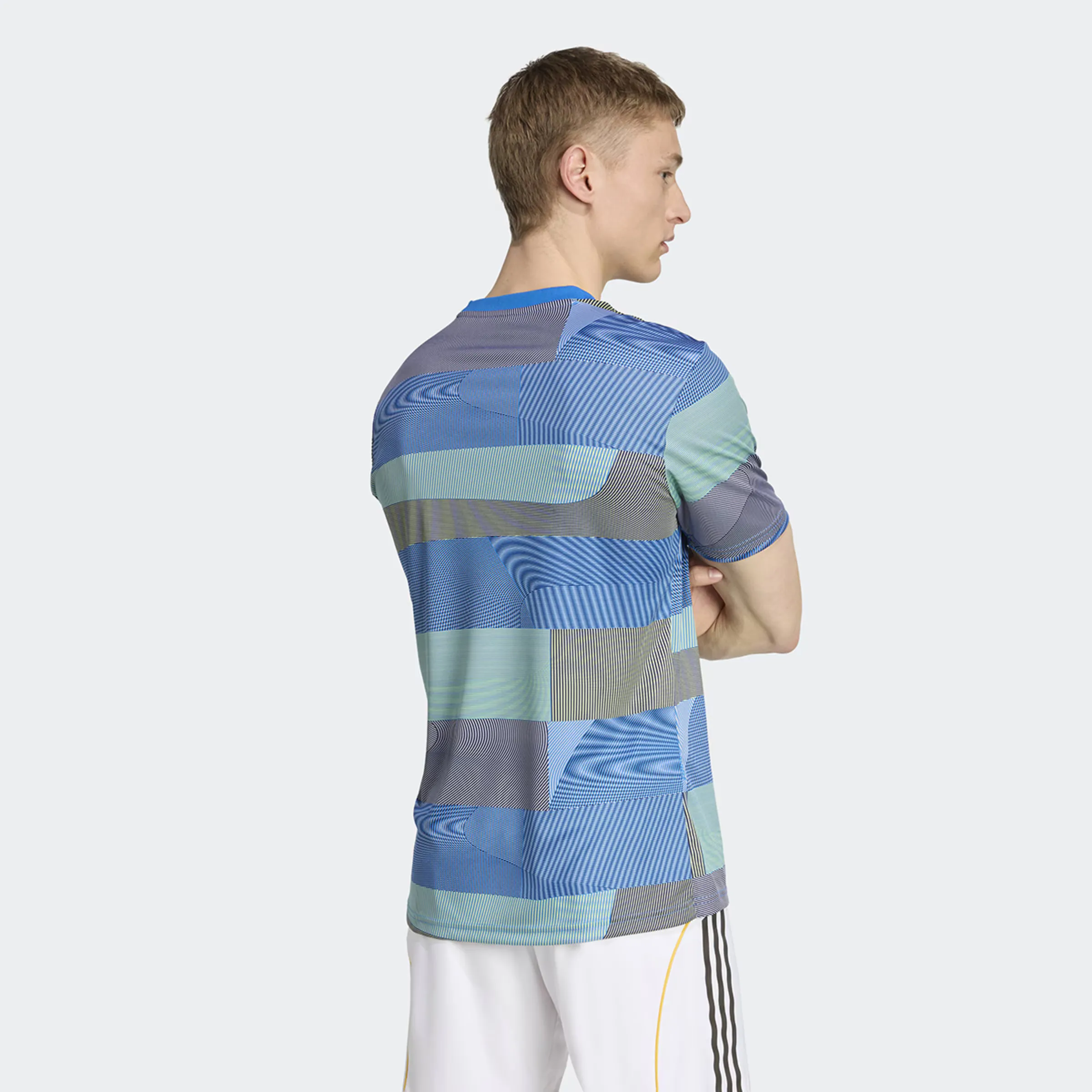 Футболка для разминки мужская Real Madrid CF 2025-2026 Adidas, синий — фото 2