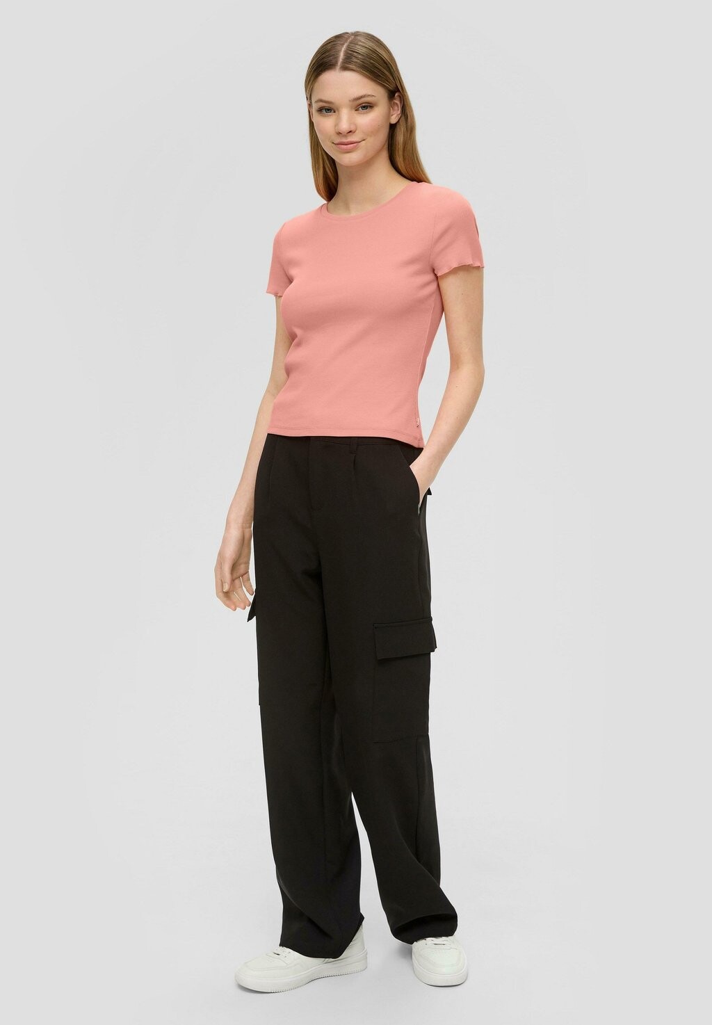 

Футболка базовая CROPPED QS, цвет pfirsich