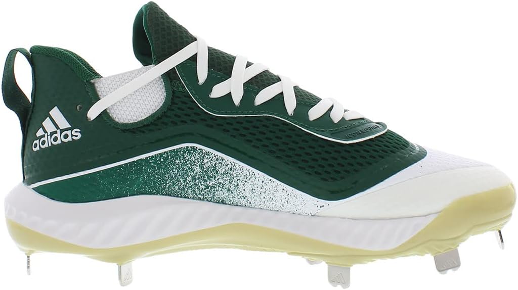 Мужские бейсбольные бутсы adidas Icon V Bounce, белый/изумрудный — фото 3