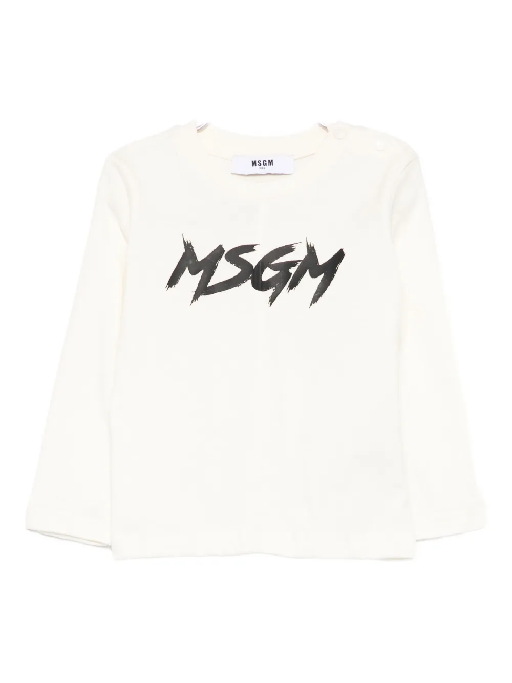 

Футболка с длинными рукавами и принтом логотипа MSGM Kids, нейтральный