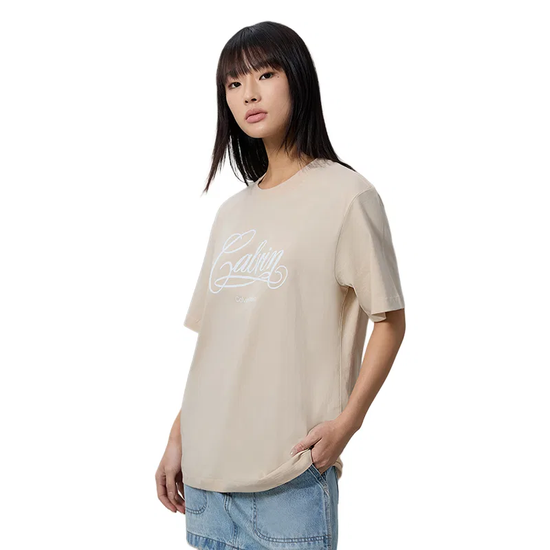 Футболка унисекс с круглым вырезом Calvin Klein, 5FZ-Almond Yellow