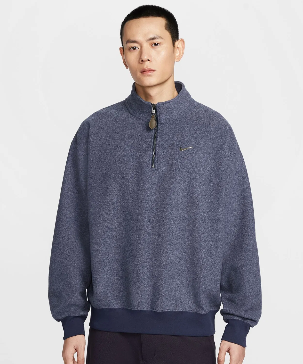 Свитшот Nike SSNL+ HW BB QZ с четвертной молнией, тёмно-синий