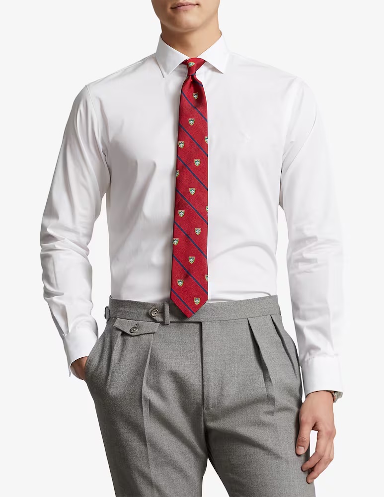 

Узкая рубашка Popeline Tu est Polo Ralph Lauren, белый