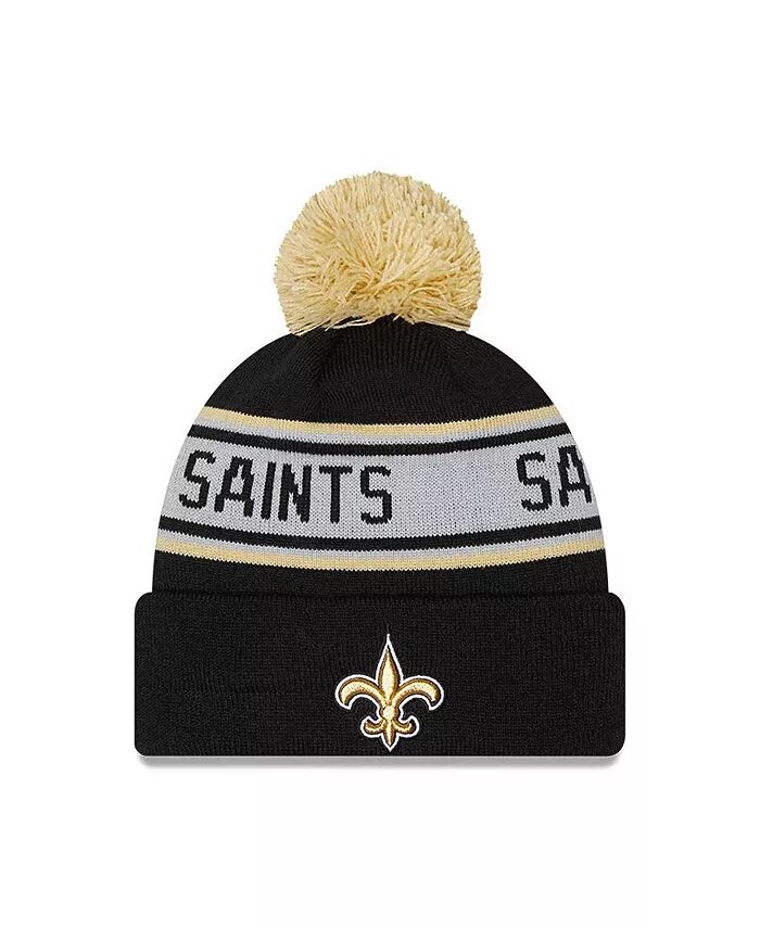 

Дошкольный мальчик и девочка Черный New Orleans Saints Повторить Кружева Шапка с манжетами и помпоном New Era
