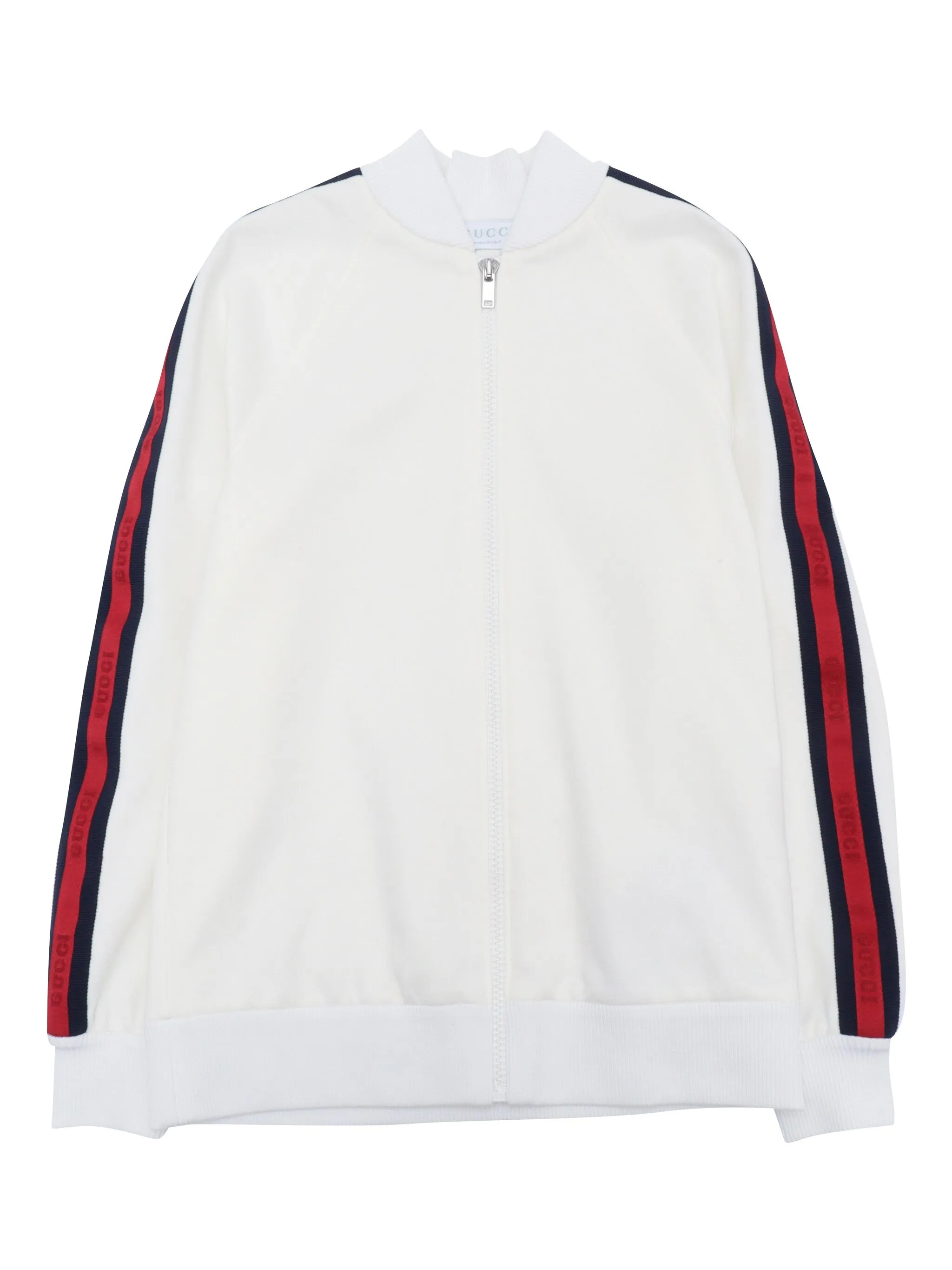 

Куртка с отделкой Web Gucci Kids, белый