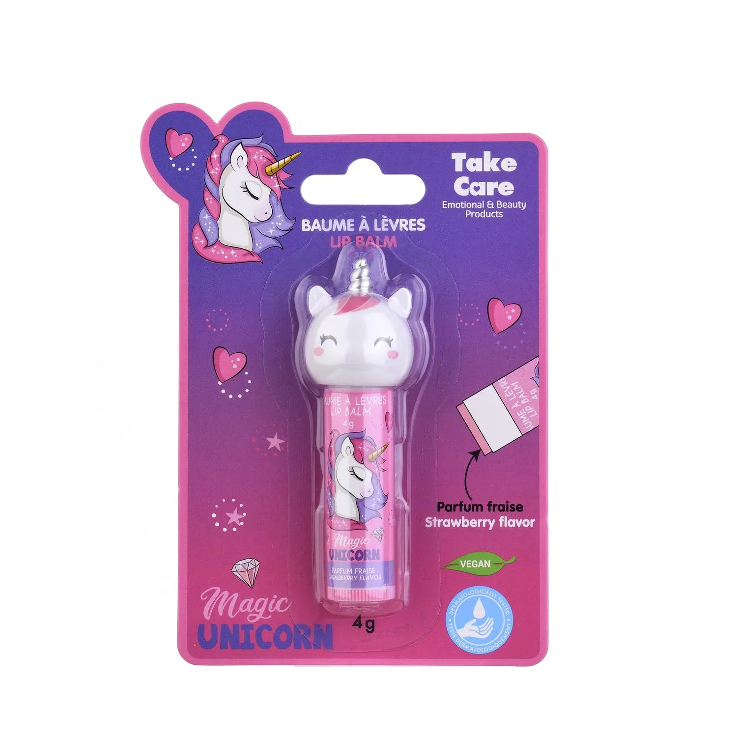 Детский бальзам для губ «Единорог» со вкусом клубники Mevsim Store, Unicorn — фото 4