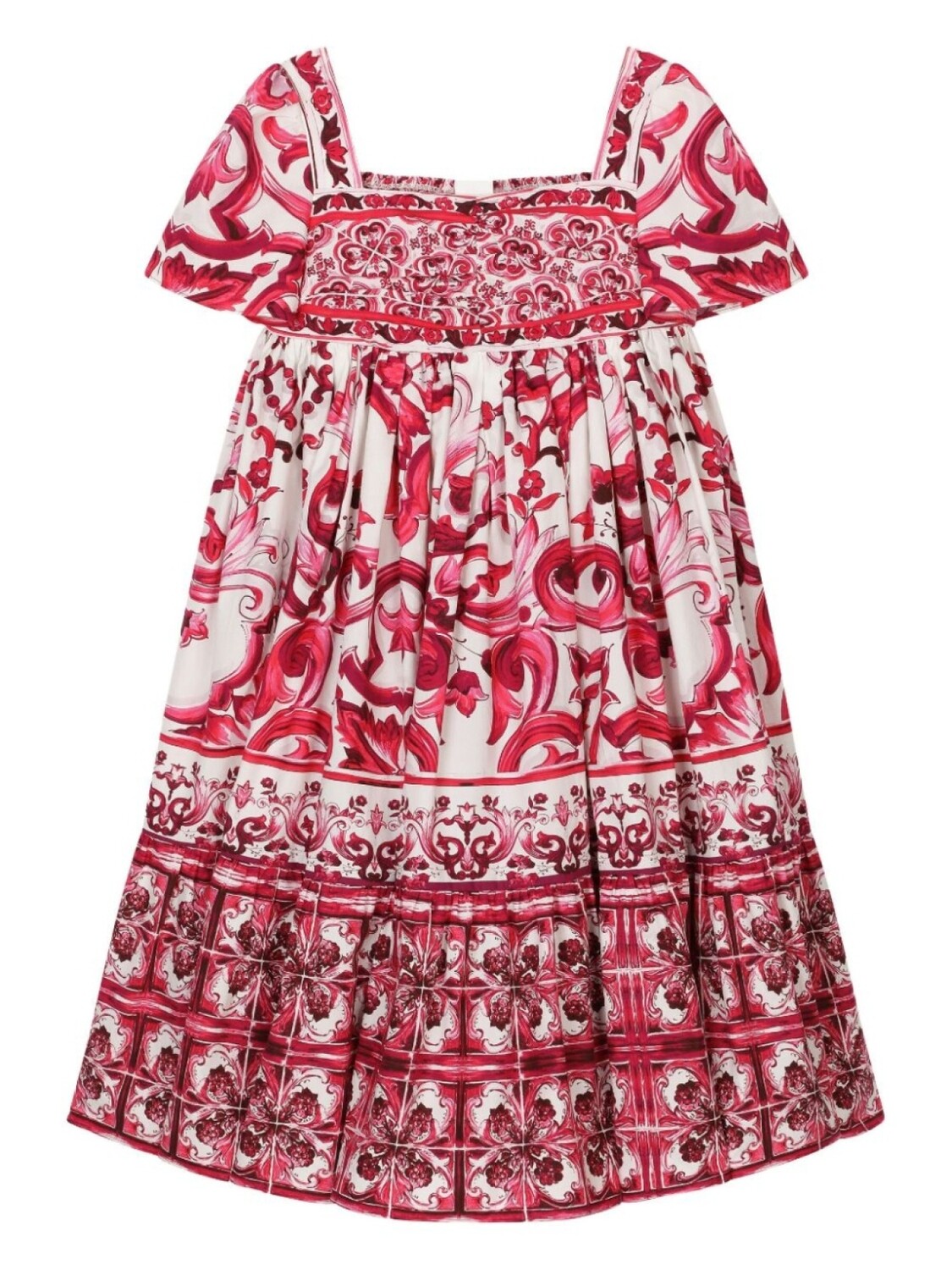 

Dolce & Gabbana платье с принтом Majolica, красный
