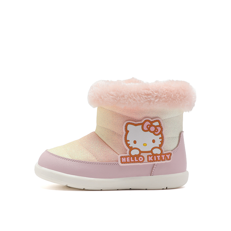 Hello Kitty Hello Kitty Anti Kick лёгкие амортизирующие утеплённые Mid top детские хлопковые ботинки Sanrio, серебряный — фото 3