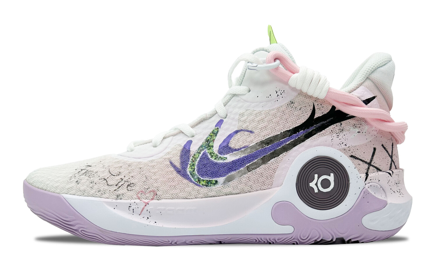 

Кроссовки Nike KD Trey 5 IX Vintage Basketball Shoes Unisex Mid-top Pink/white, цвет Heartbeat Flame