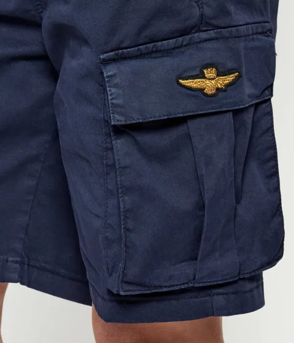 Шорты regular fit Aeronautica Militare, темно-синий — фото 4