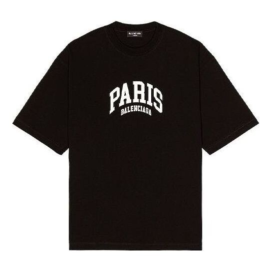

Футболка cities paris t-shirt medium fit 'black' Balenciaga, черный