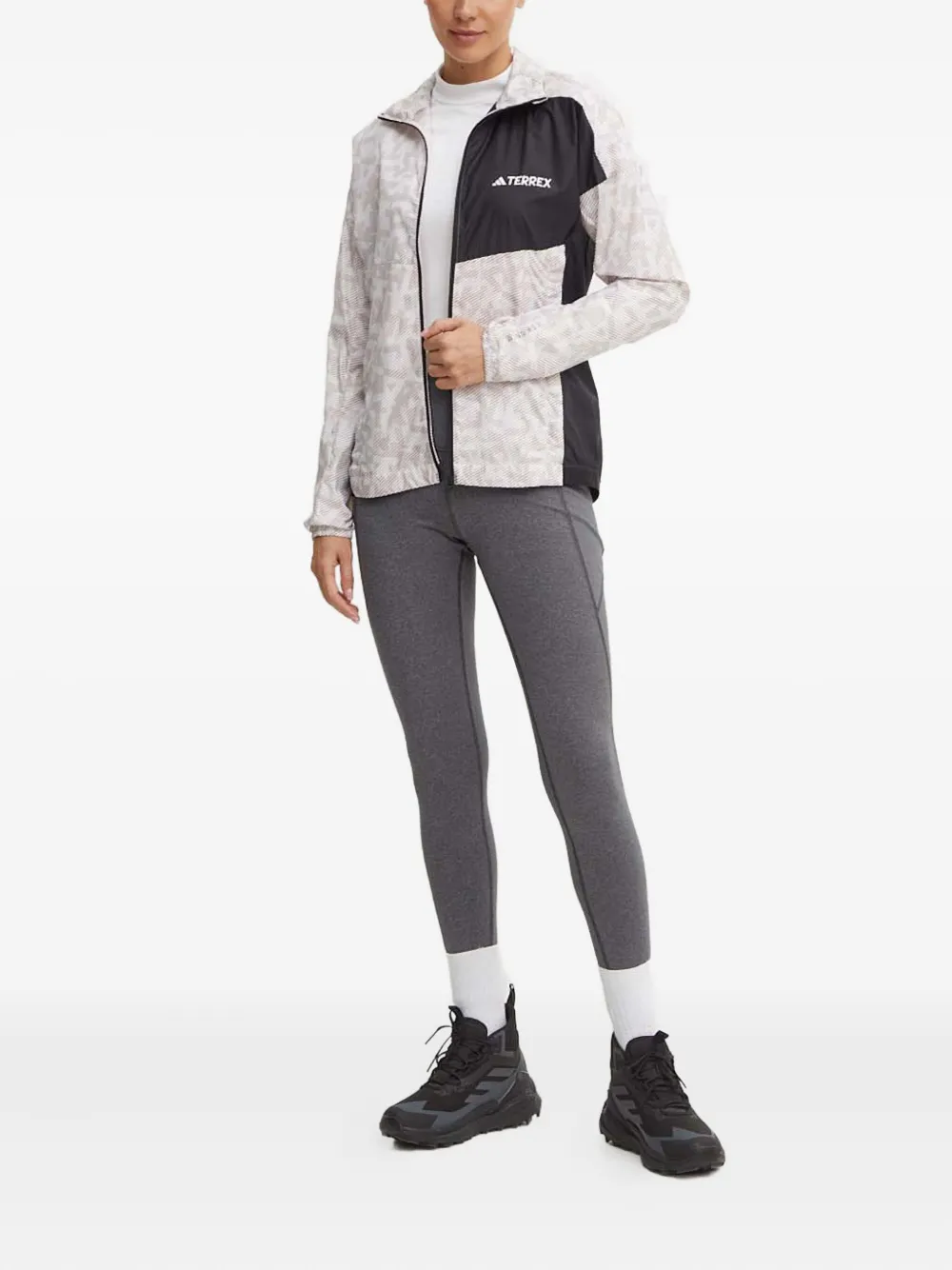 Куртка с узором Adidas, белый — фото 2