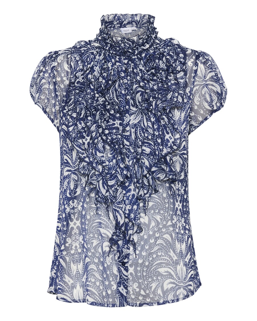 

Блузка с коротким рукавом SAINT TROPEZ Blouse Lilja, морской синий