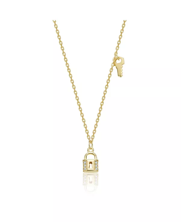 

Ожерелье Rachel Glauber с замком и ключом, покрытое 14-каратным золотом и прозрачными кубическими цирконами Gigigirl, gold