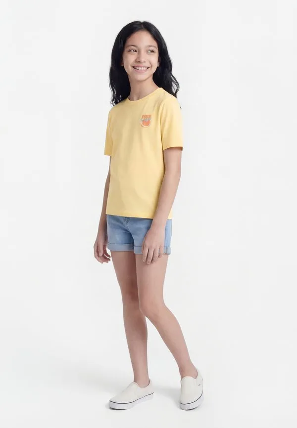 Футболка kogbolette life s/s top jrs print Only Girls, Yellow