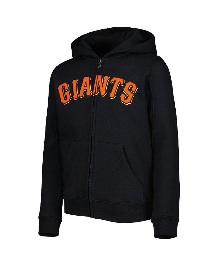 Черная флисовая толстовка с молнией во всю длину и надписью Big Boys San Francisco Giants Outerstuff, черный — фото 3