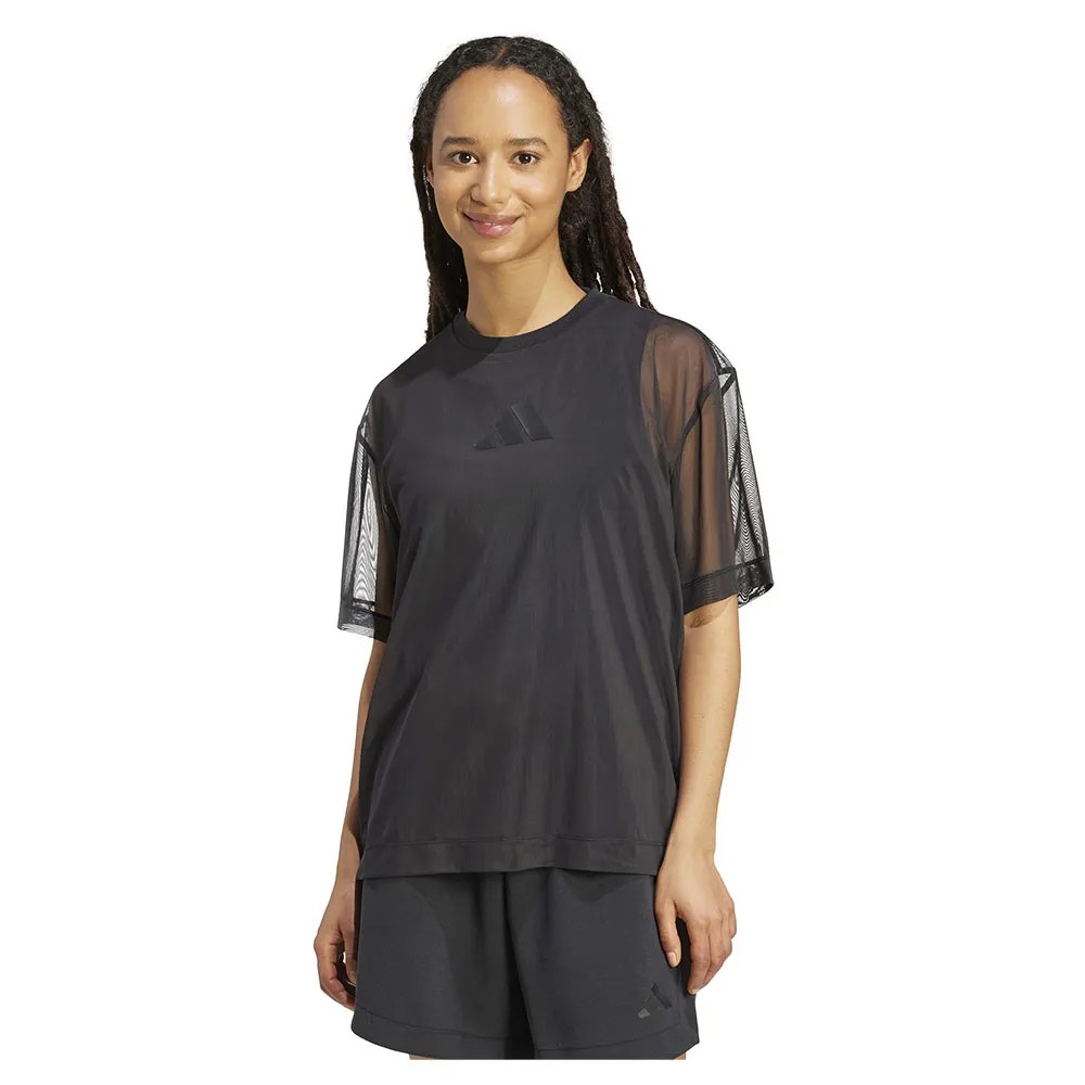 

Футболка с коротким рукавом adidas All SZN Soft Lux Mesh, черный