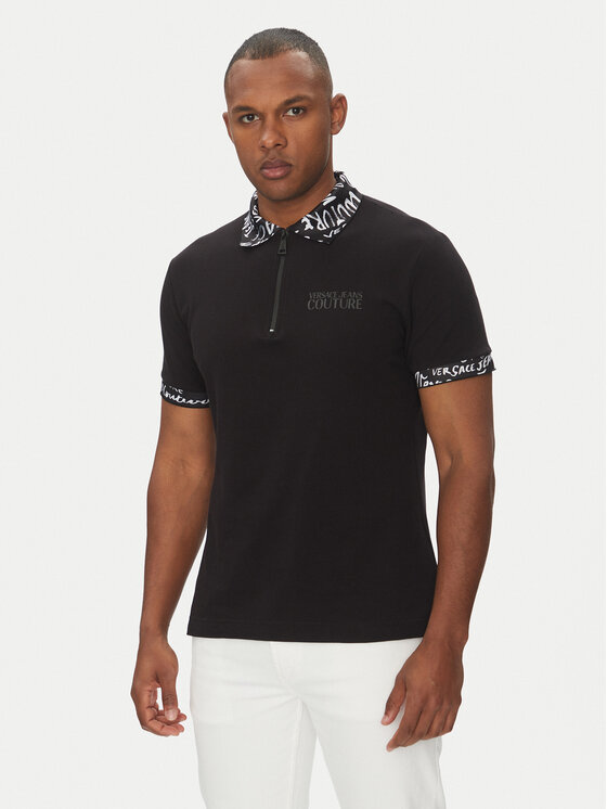 

Рубашка поло стандартный крой 78GAGT02 Versace Jeans Couture, черный