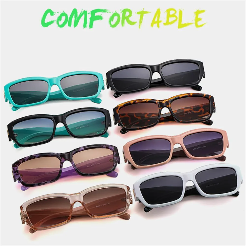 

Маленькие солнцезащитные очки для женщин, дорожные солнцезащитные очки для мужчин, винтажные ретро, ​​прямоугольные, с защитой от УФ-излучения UV400 LANGSER, White