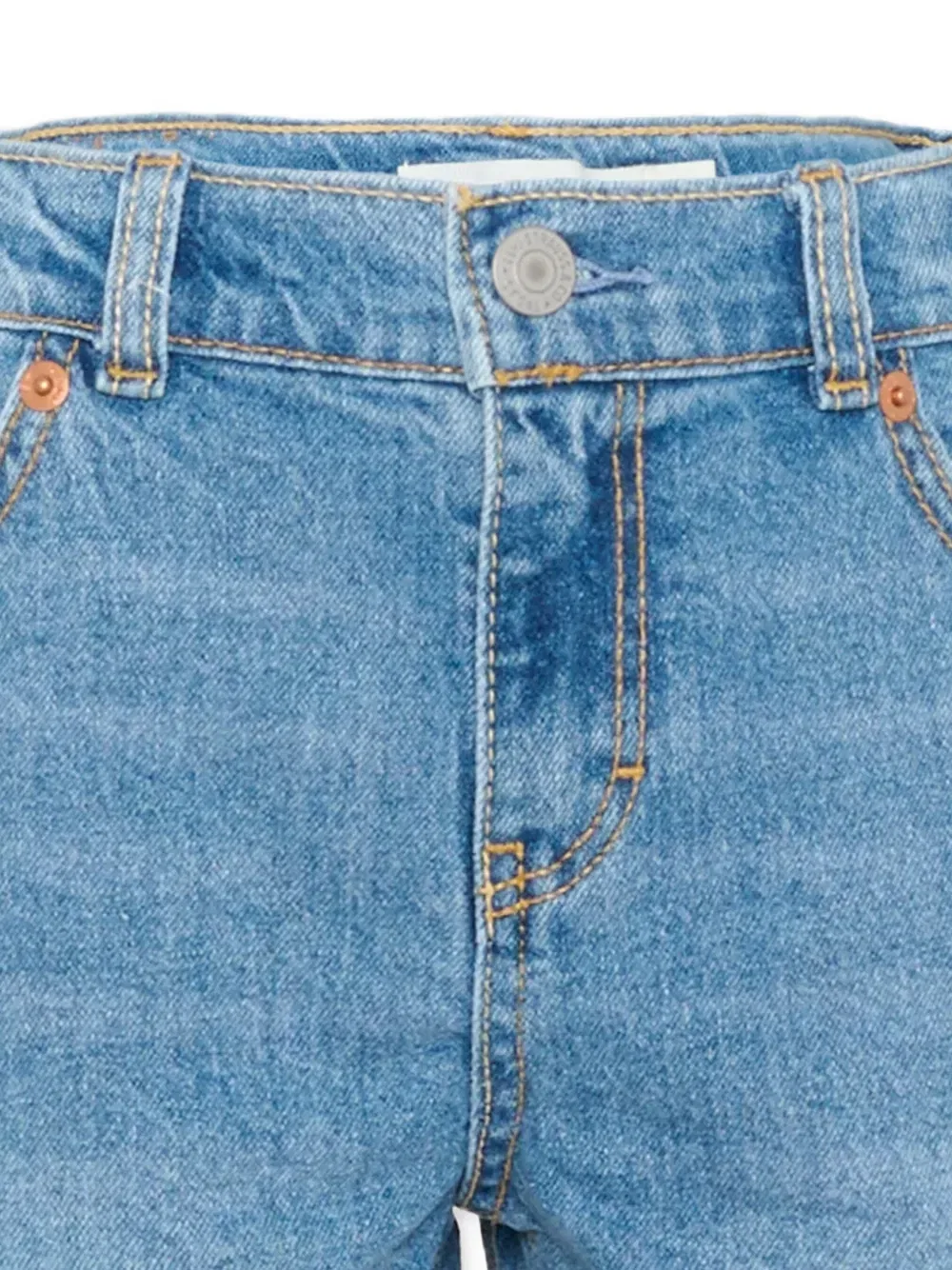 Джинсовые шорты с бахромой Levi's kids, синий — фото 3