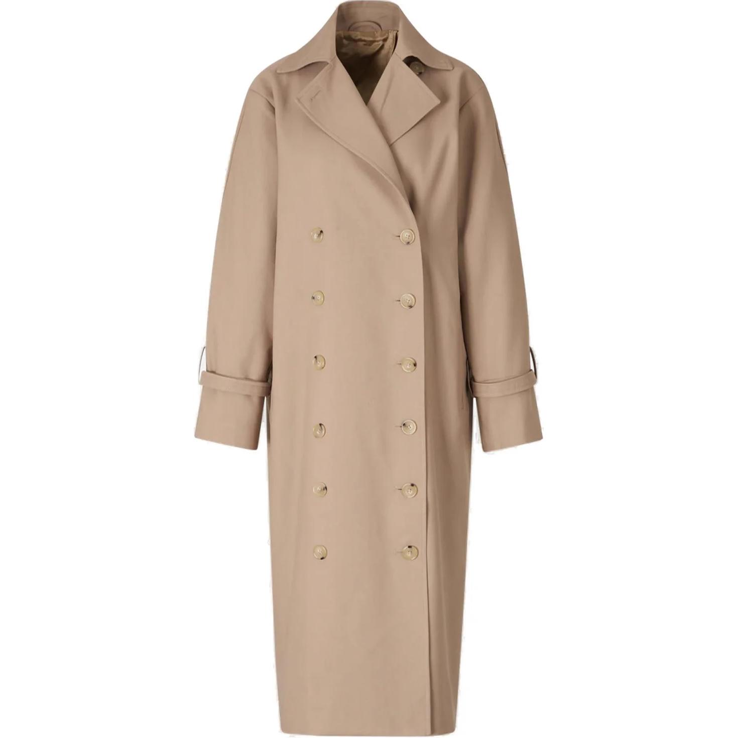 

Приталенное пальто с воротником и пуговицами TOTEME, бежевый