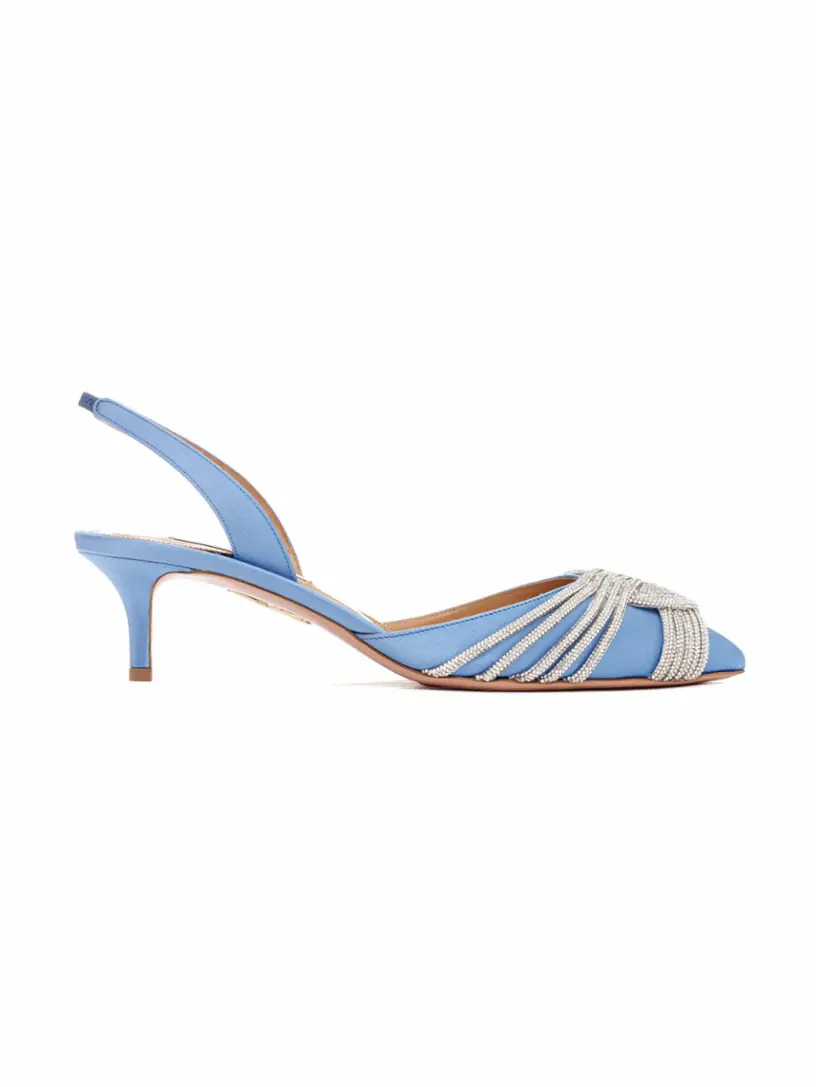 

Сатиновые слингбэки Gatsby Aquazzura, синий