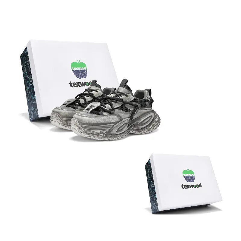 

TEXWOOD Мужские низкие массивные кроссовки Box в сером цвете, цвет Gray