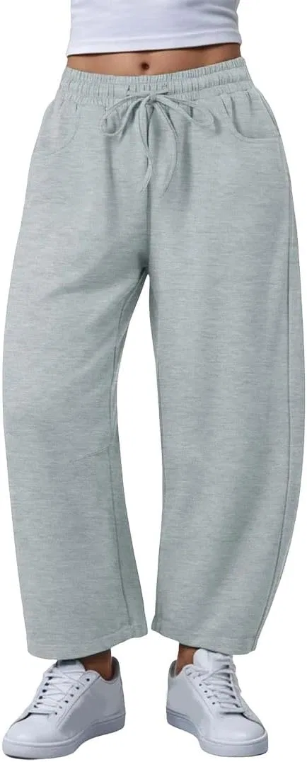 Спортивные брюки свободного кроя с завязкой, Light Gray
