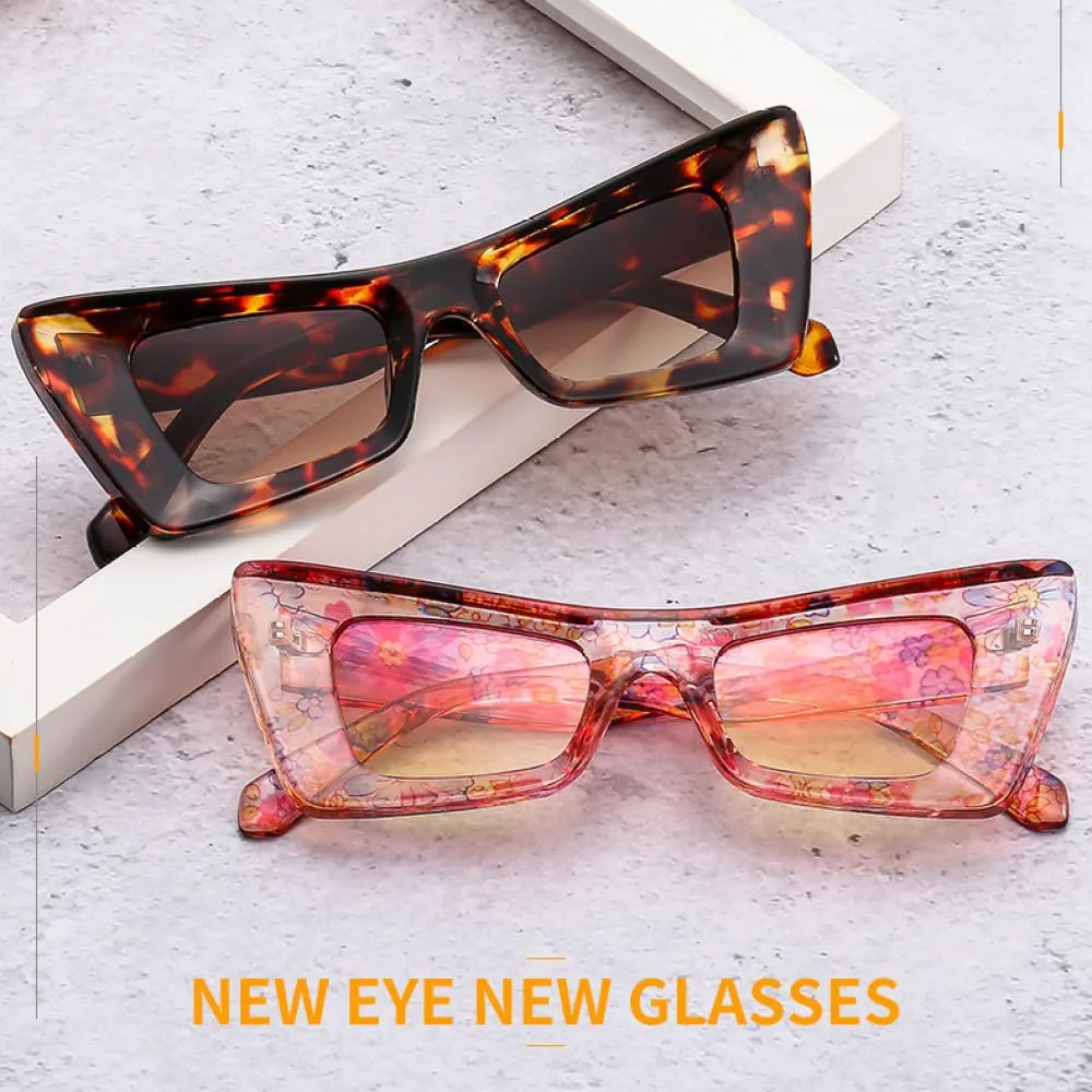 

Женские солнцезащитные очки MUTYNE «кошачий глаз», модные винтажные квадратные очки, роскошные солнцезащитные очки с защитой от УФ-излучения UV400, Black Leopard