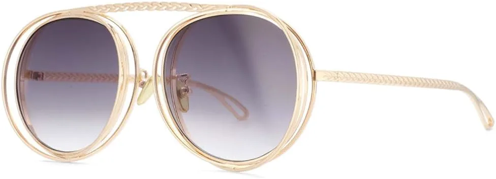 

Солнцезащитные очки с металлической цепочкой, мужские и женские, в стиле стимпанк, ретро, ​​с плоским верхом, защита от УФ-излучения UV400, винтажные очки HDUBFY, 4