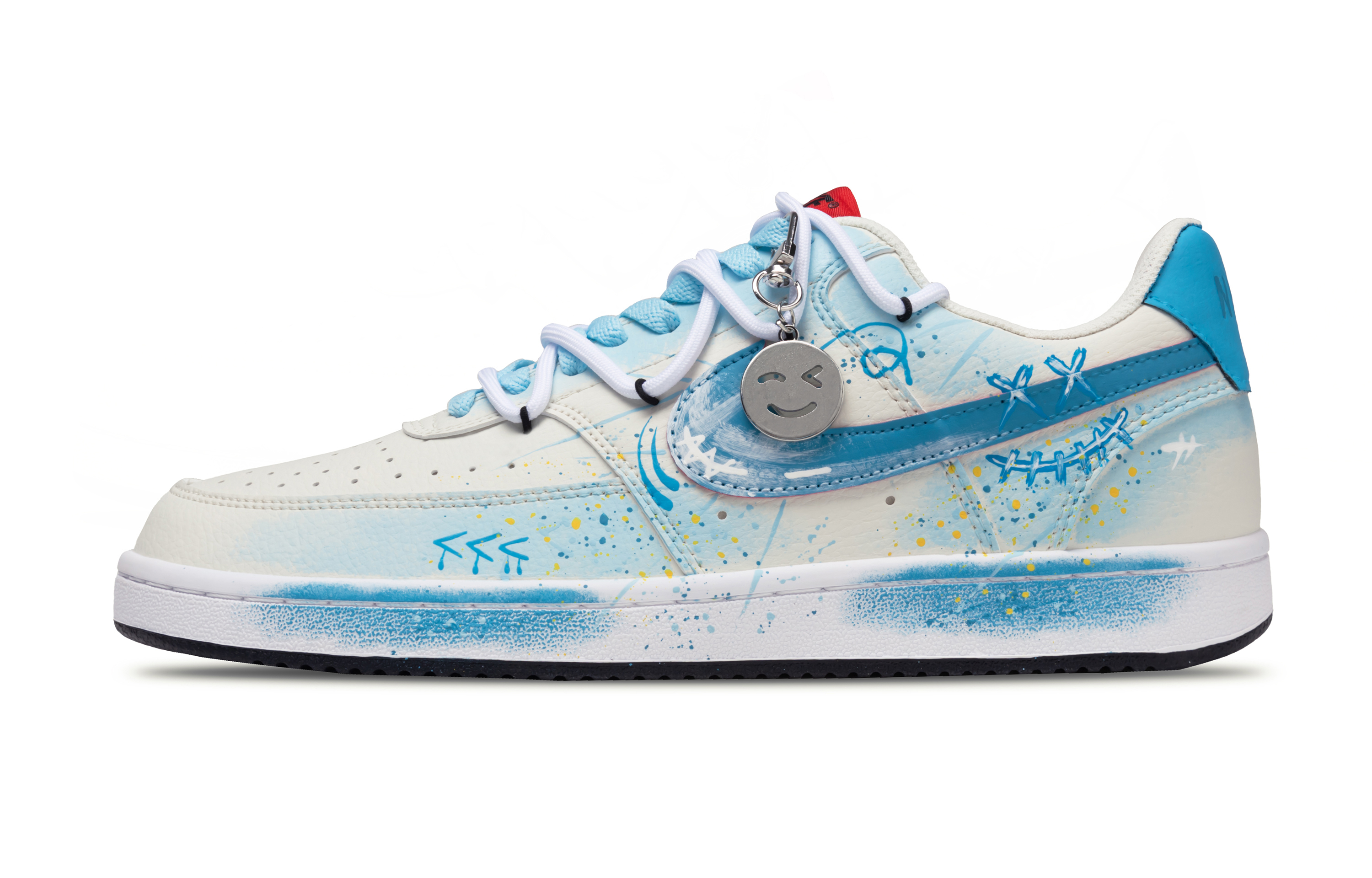 

Nike Кроссовки Court Vision 1 Blue Tone, износостойкие, низкие, для скейтбординга, мужские, светло-синие