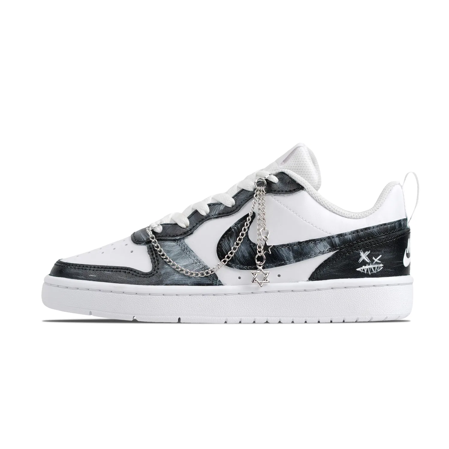 Кроссовки детские Nike Court Borough Six Pointed Star Leather Gray
