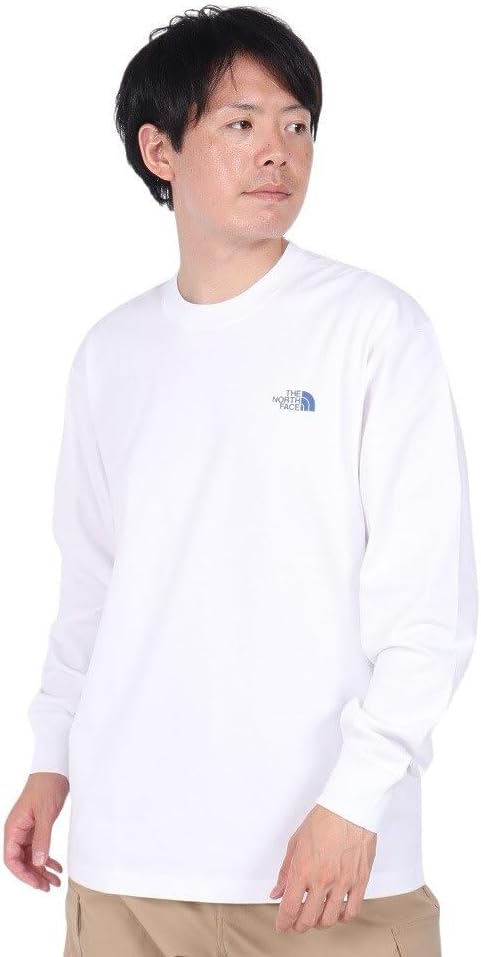 

Мужская футболка с длинными рукавами The North Face, квадратный логотип на спине, быстросохнущая, с защитой от УФ-излучения и электростатического разряда, белый