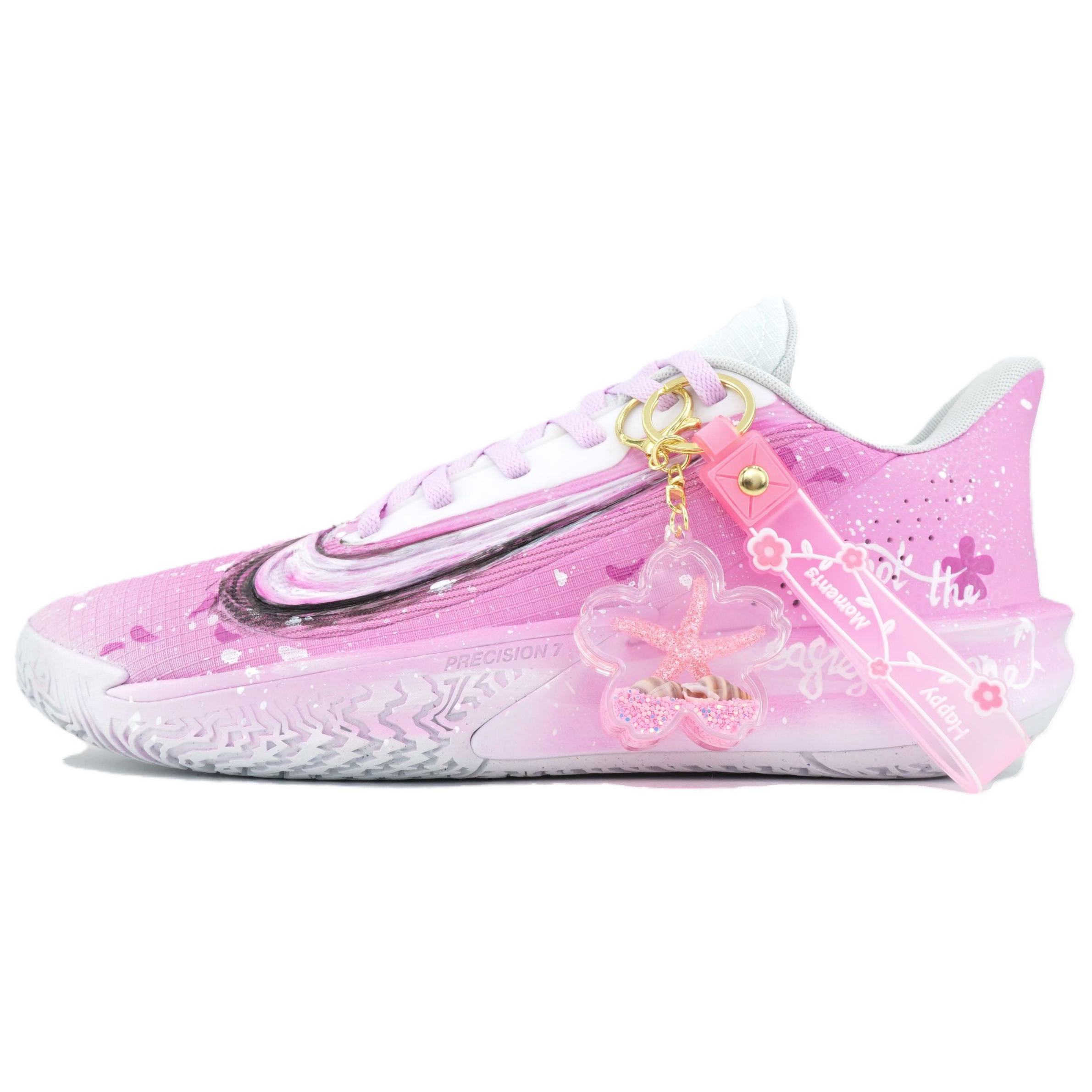

Nike Баскетбольные кроссовки Precision 7, низкие, мужские, фиолетовые/розовые/белые/черные