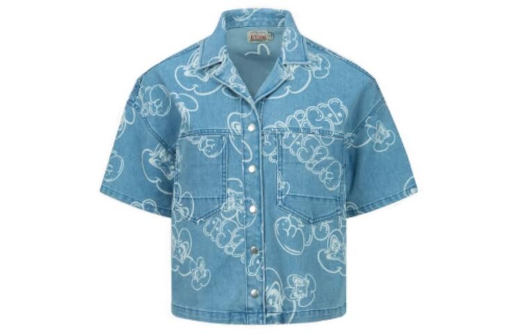 

Рубашка женская синяя Evisu