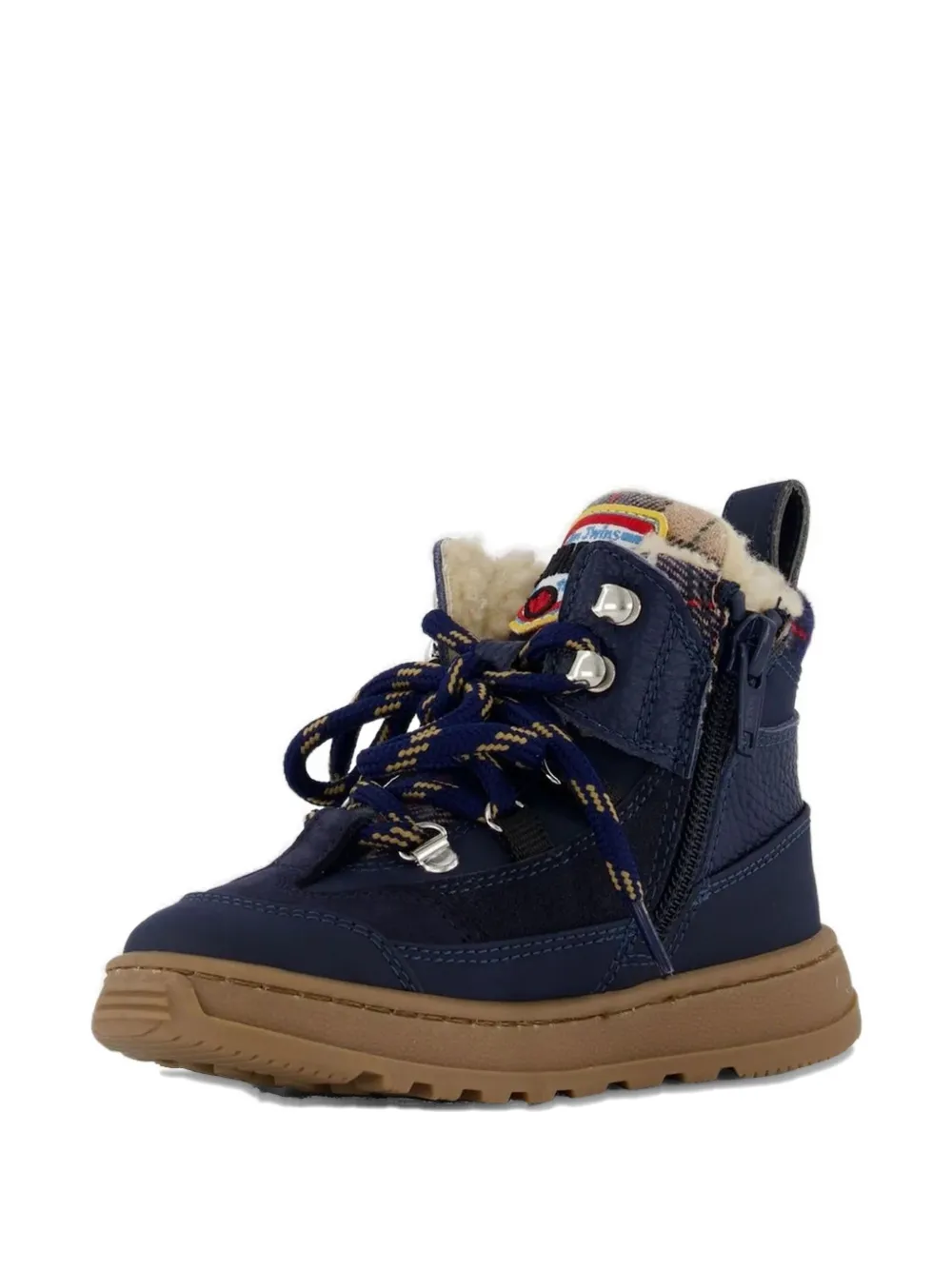 

Ботинки с тартановыми вставками Dsquared2 Kids, синий