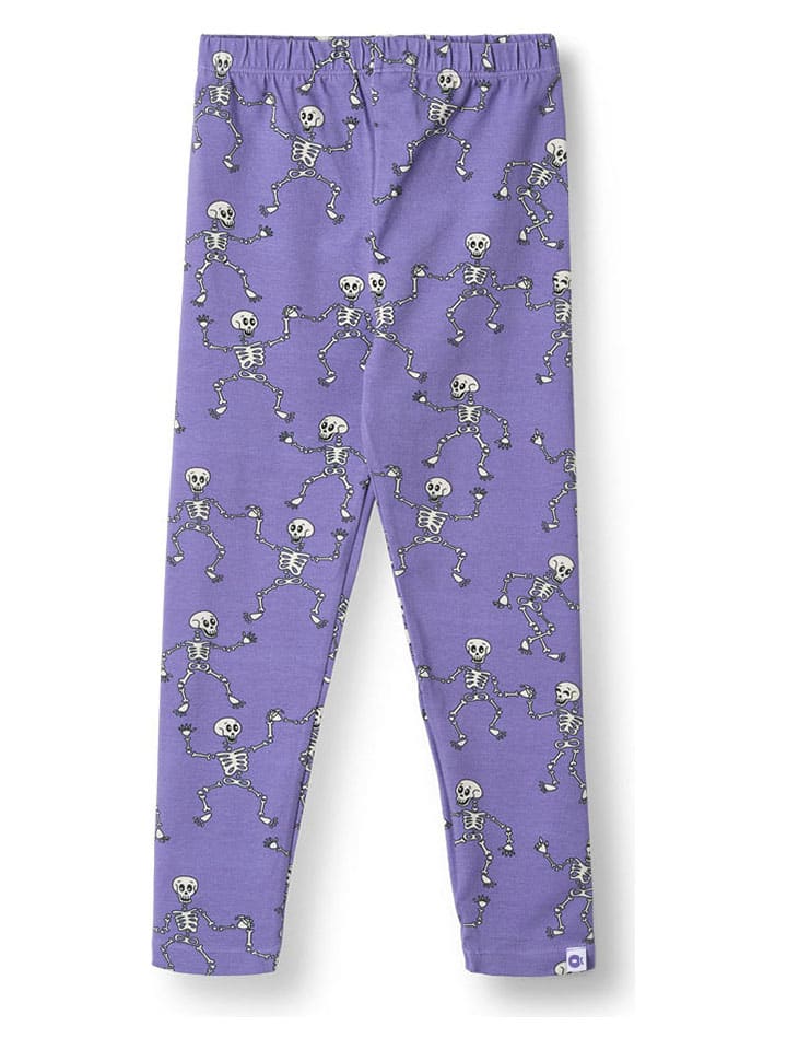 

Småfolk Леггинсы "Скелеты" фиолетового цвета