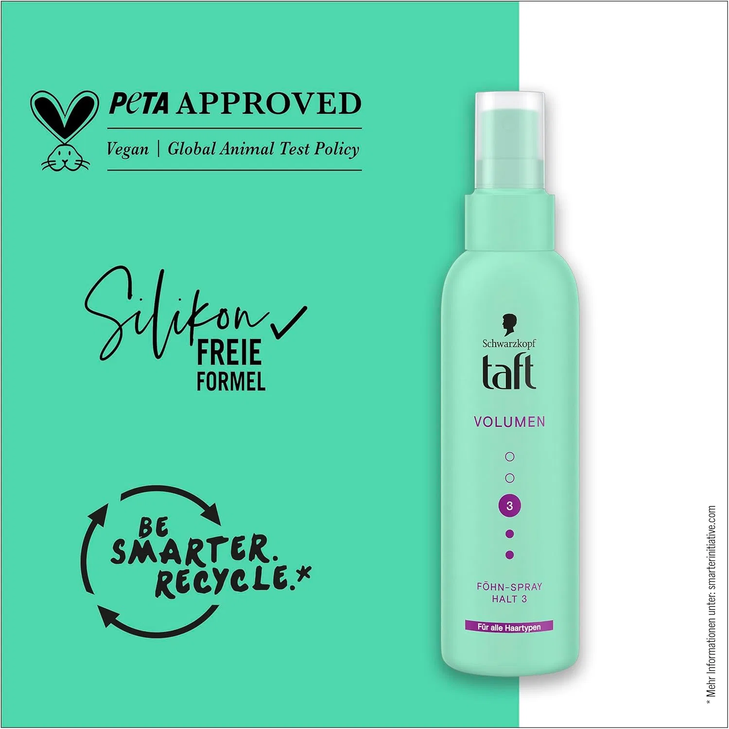 Спрей для укладки Schwarzkopf Taft Volume, уровень фиксации 3, 6 x 150 мл Taft — фото 3