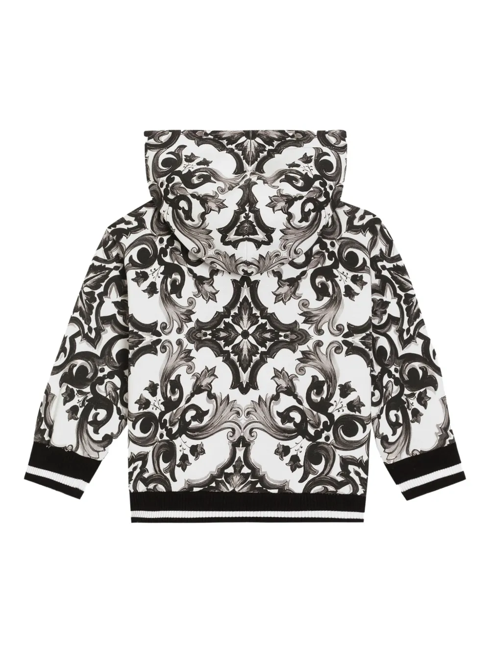 Худи с принтом Majolica Dolce & Gabbana Kids, черный — фото 2