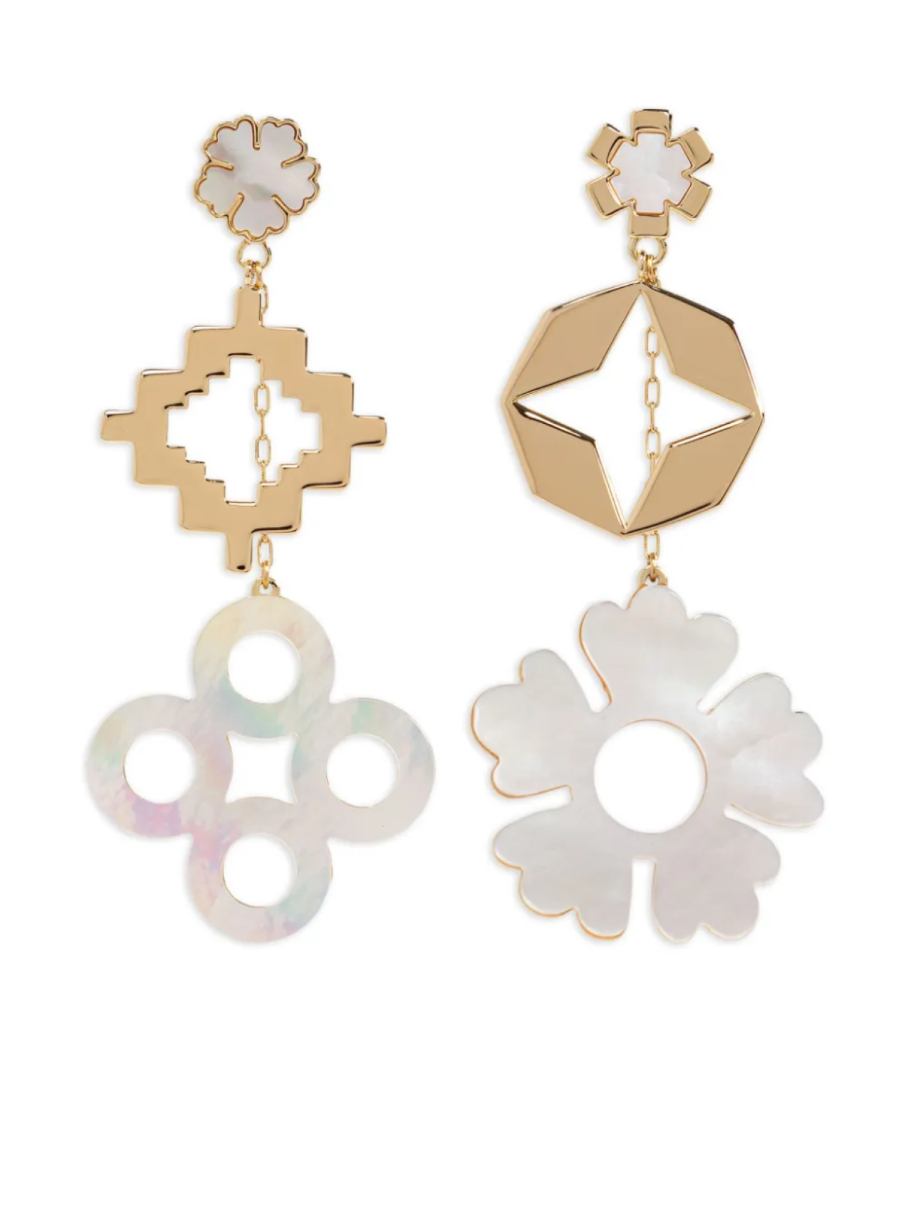 

Перламутровые серьги Tory Burch, золотой