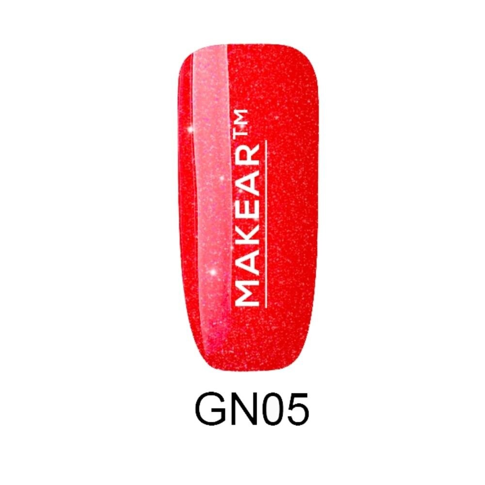 

Makear, Neon Glitter, гибридный лак для ногтей, Ng05, 8 мл