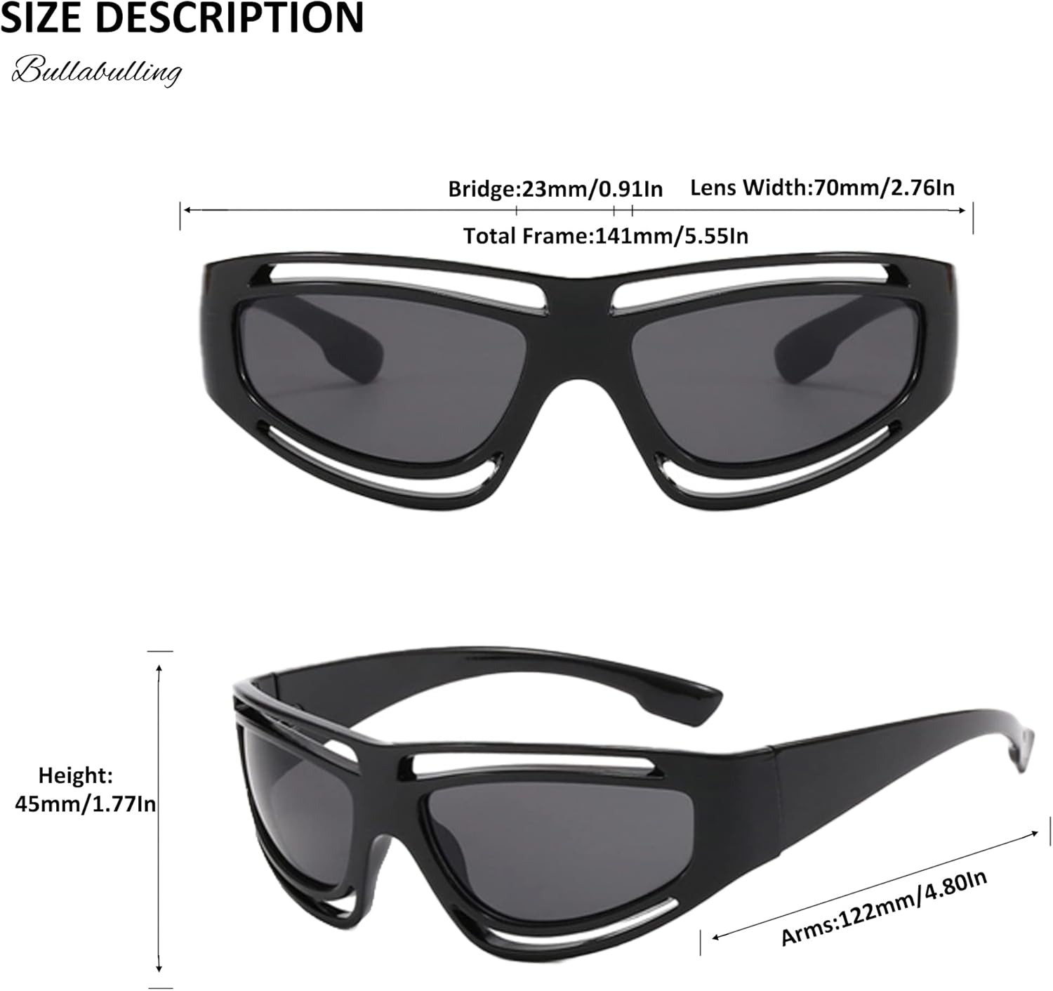 

bullabulling Модные солнцезащитные очки в стиле Y2K с обтекаемой формой, овальные линзы, спортивные солнцезащитные очки, стильные эстетичные очки для женщин и мужчин, Leopard/Tea Lens