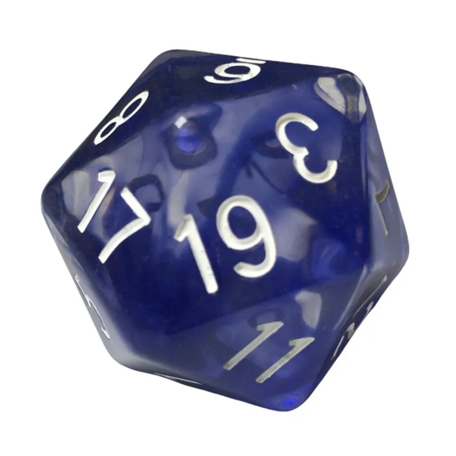 

XL d20 — сапфир с символом, Game Dice - XL d20's