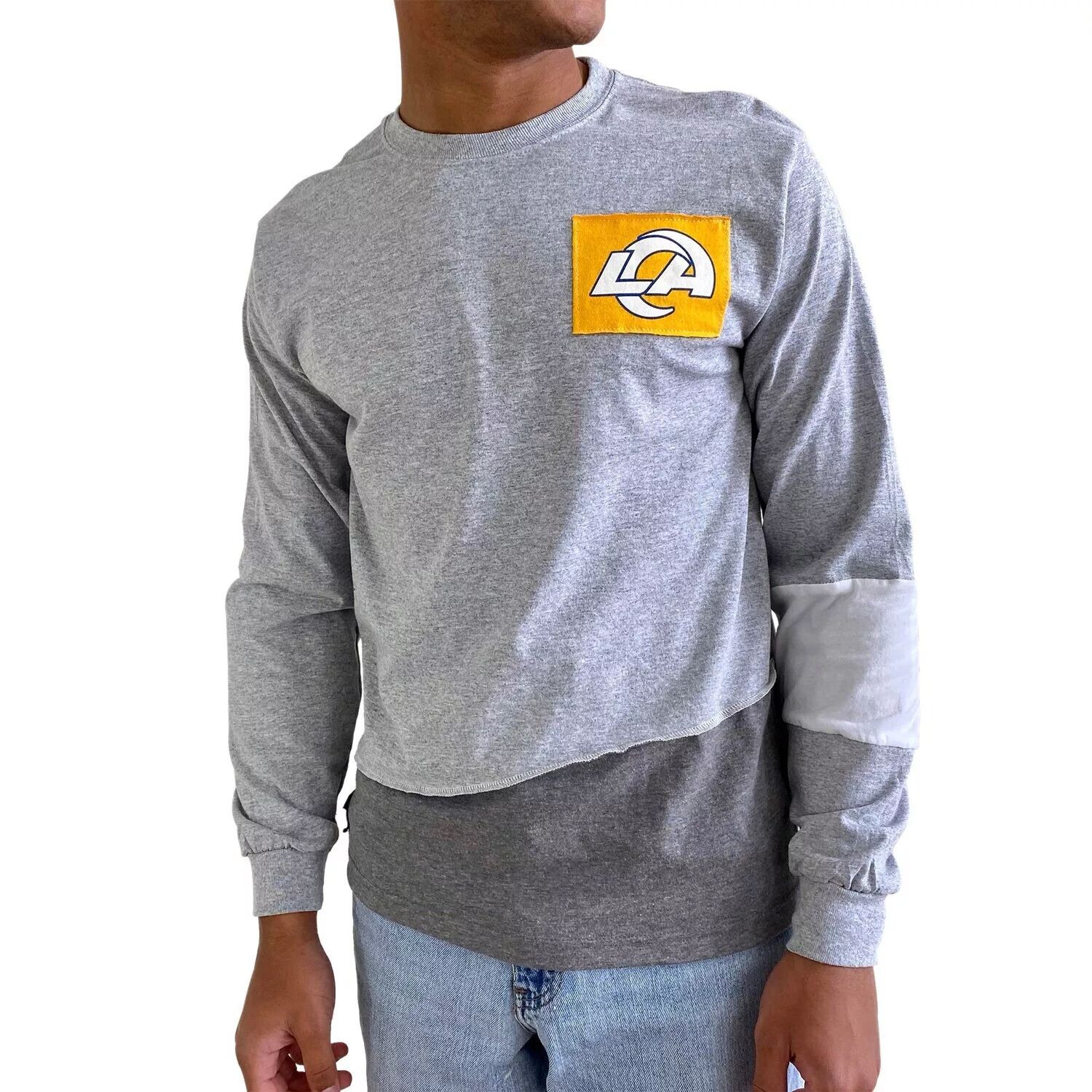 

Мужская футболка Refried Apparel серая с длинным рукавом Los Angeles Rams Angle, Серый, Мужская футболка Refried Apparel серая с длинным рукавом Los Angeles Rams Angle