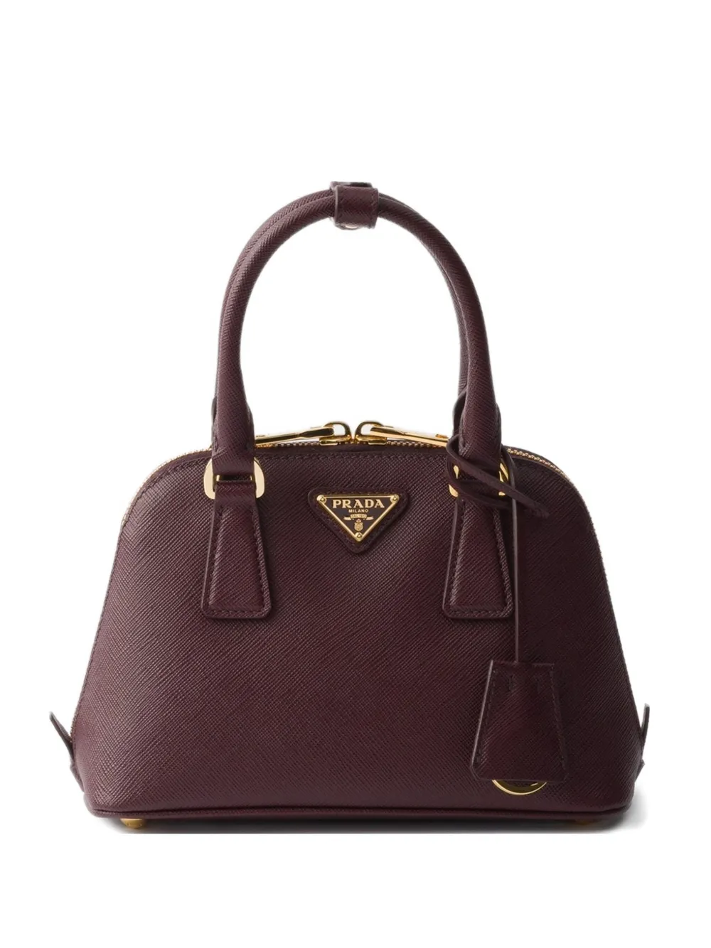 

Мини-сумка-тоут Promenade из сафьяновой кожи Prada, красный