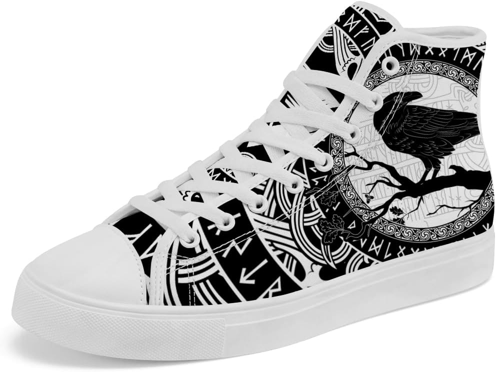 

Мужские и женские высокие кеды chebing Raven на шнуровке, повседневные кроссовки из хлопка, черный