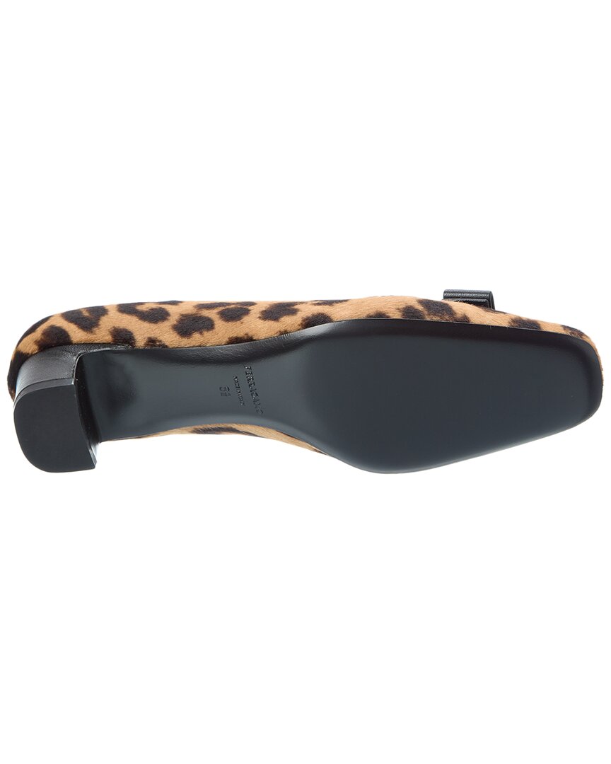 Туфли-лодочки Ferragamo Rirri из телячьей шерсти Salvatore Ferragamo, коричневый — фото 4