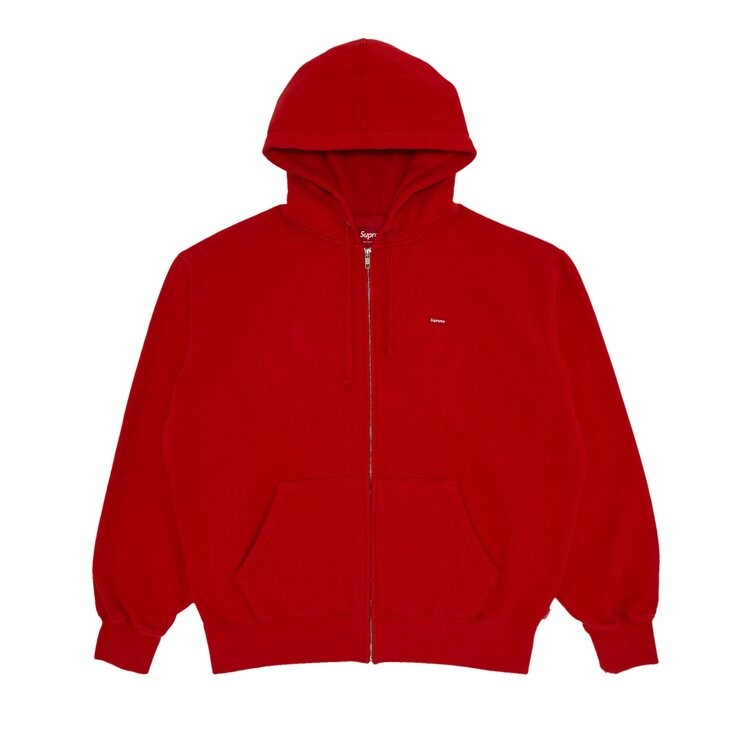 

Толстовка Supreme Overdyed Small Box Zip Up Hooded Sweatshirt, красный