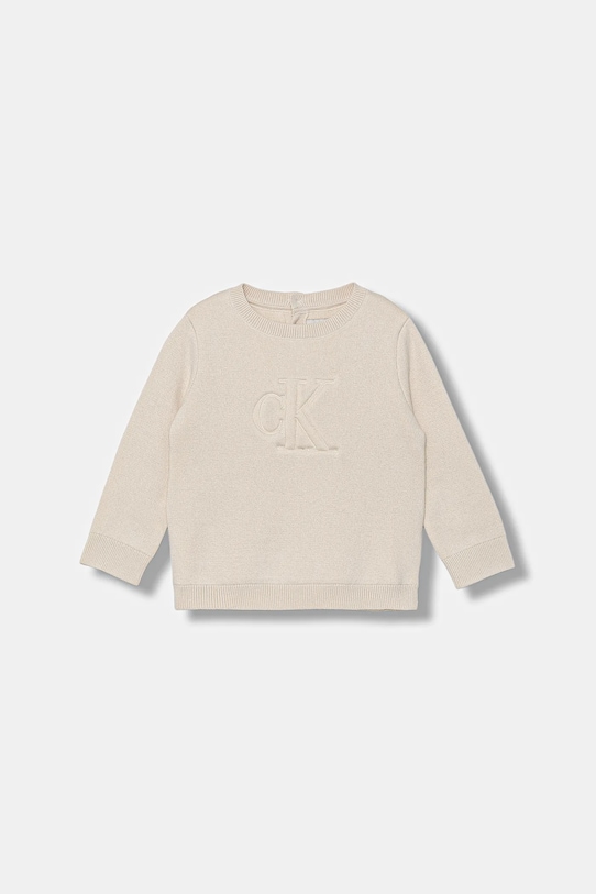 

Детский свитер Calvin Klein Jeans, бежевый